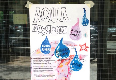 Projektwoche Oberschule Friedensburg Aqua-Fashion-Plakat